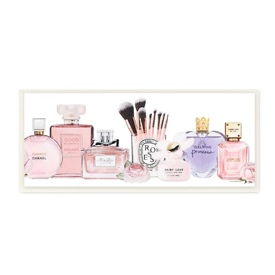 Stupell Industries; Stupell Industries Women's Fashion Fragrance Glam Accessories, 7" x 17"; Category:Wall Art; Image:1